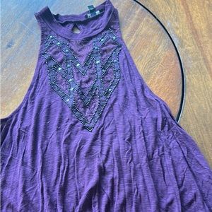 Express top beaded embroidered